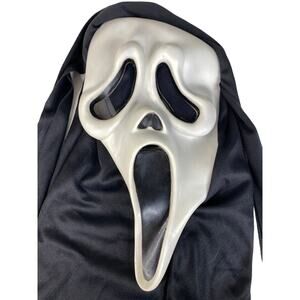Vtg Scream Mask Easter Unlimited Inc. Ghost Face Adult Glow In Dark Halloween